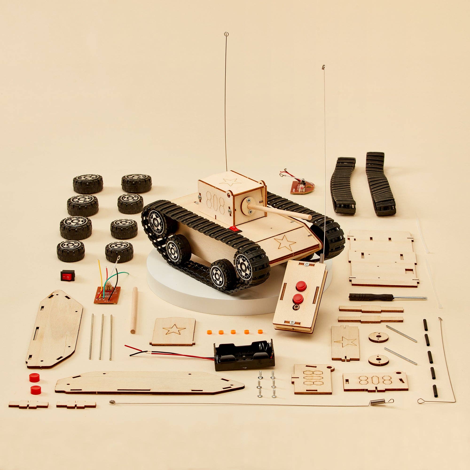 Radio Controlled Tank DIY Kit, STEM Toy