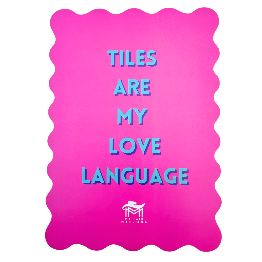 MAHJONG SHUFFLE CARD  |  Scalloped Edges &amp; Bright Colors
