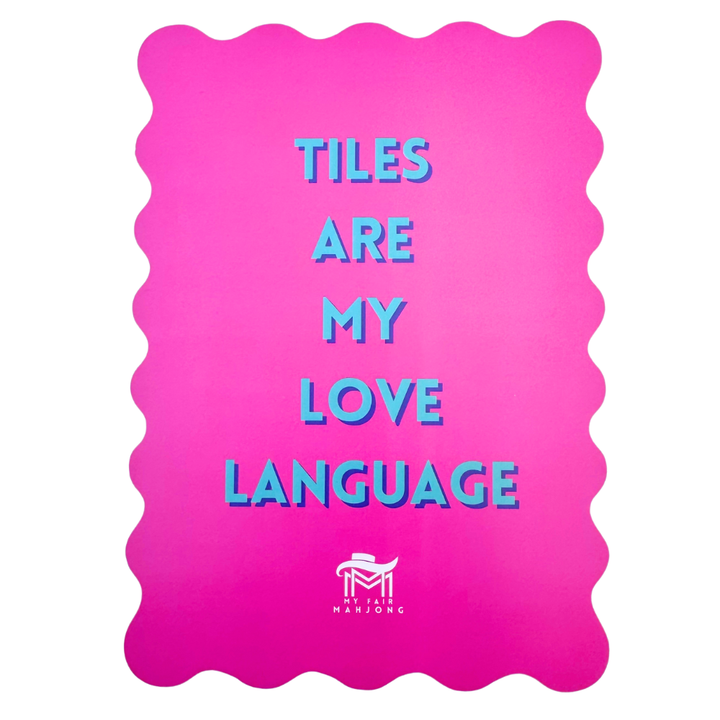 MAHJONG SHUFFLE CARD  |  Scalloped Edges &amp; Bright Colors