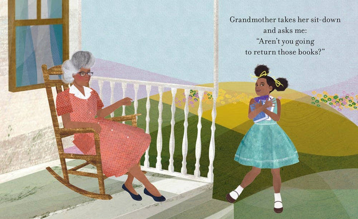A Library by Nikki Giovanni, illustrated by Erin Robinson (Hardcover Picture Book)