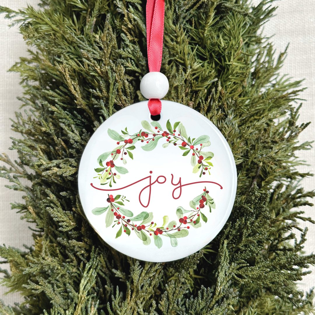 Christmas Ornament - Joy Wreath