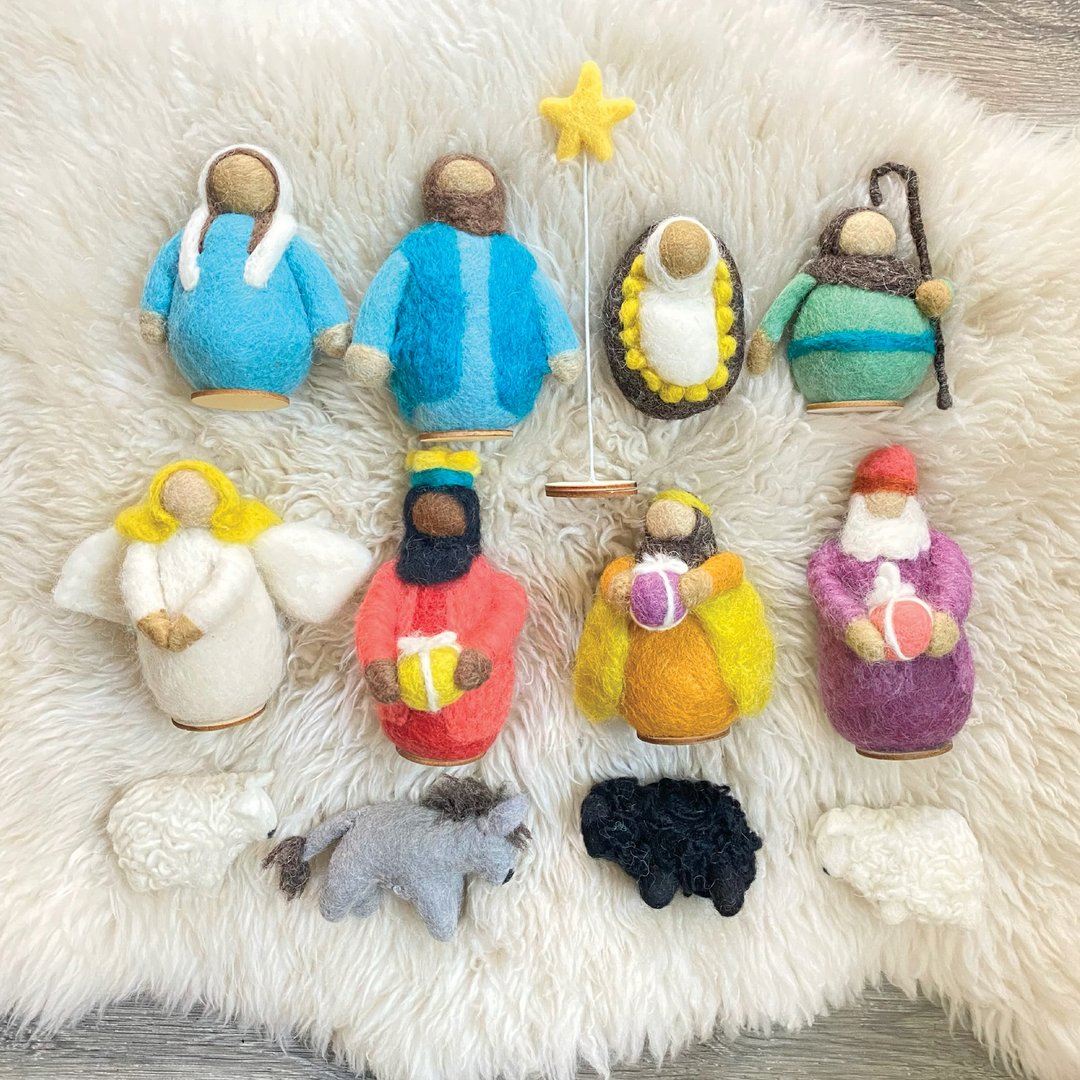 Felt Nativity, classic 12-Piece Set