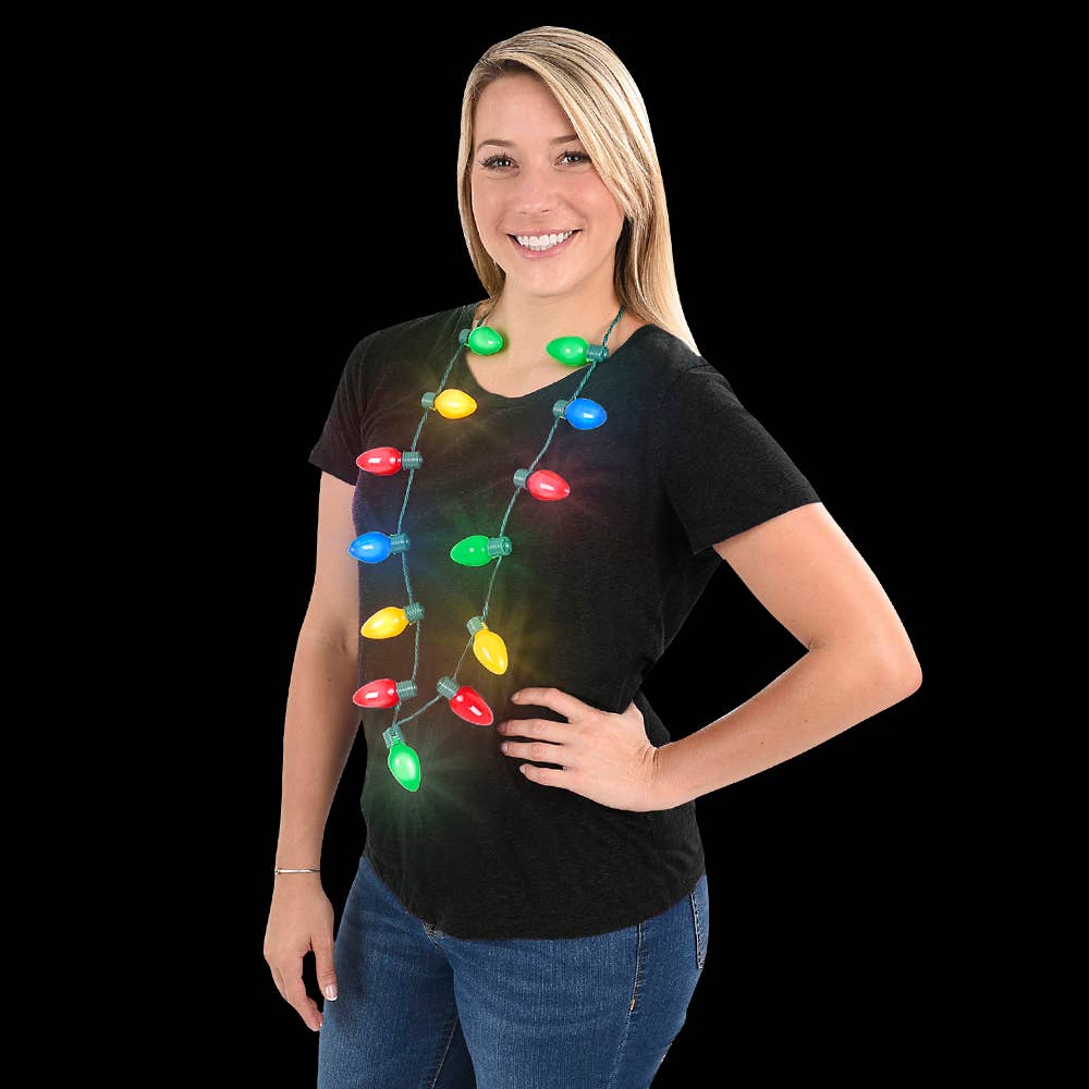 Christmas Lights Necklace