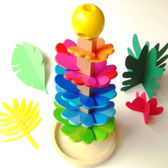 Wooden Pagoda Marble Game