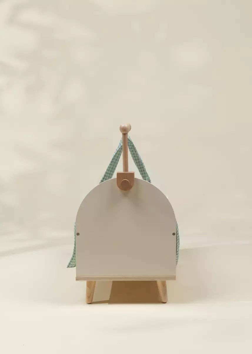 Wooden Crib with Accessories for Dolls