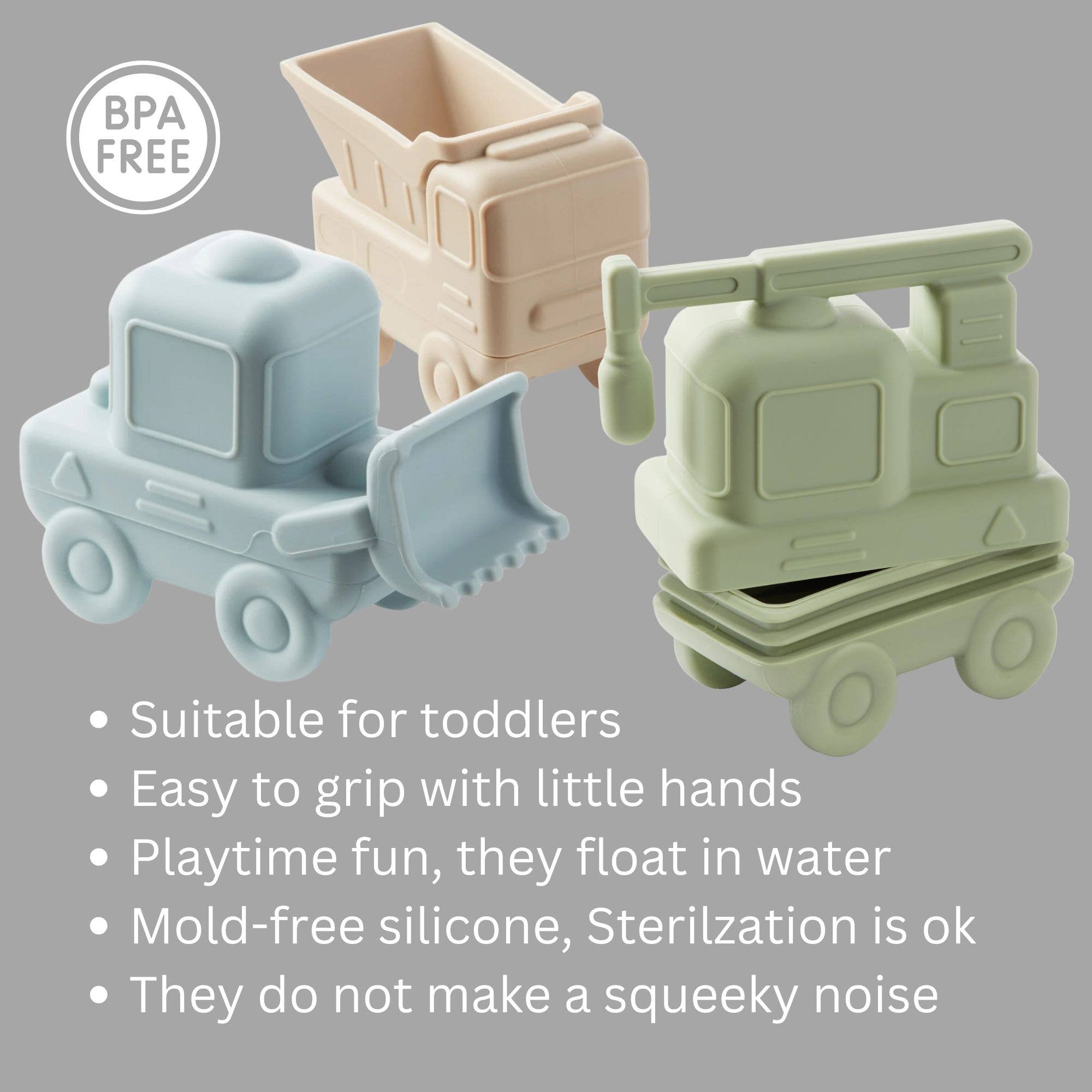 Ali+Oli Construction Bath Toys BPA-Free