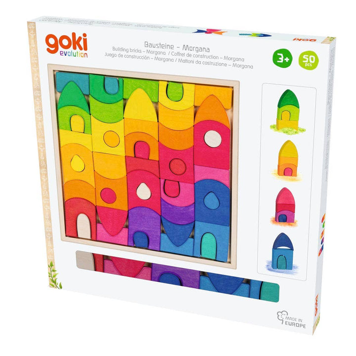 goki evolution Wooden Building Set – Morgana Color Village