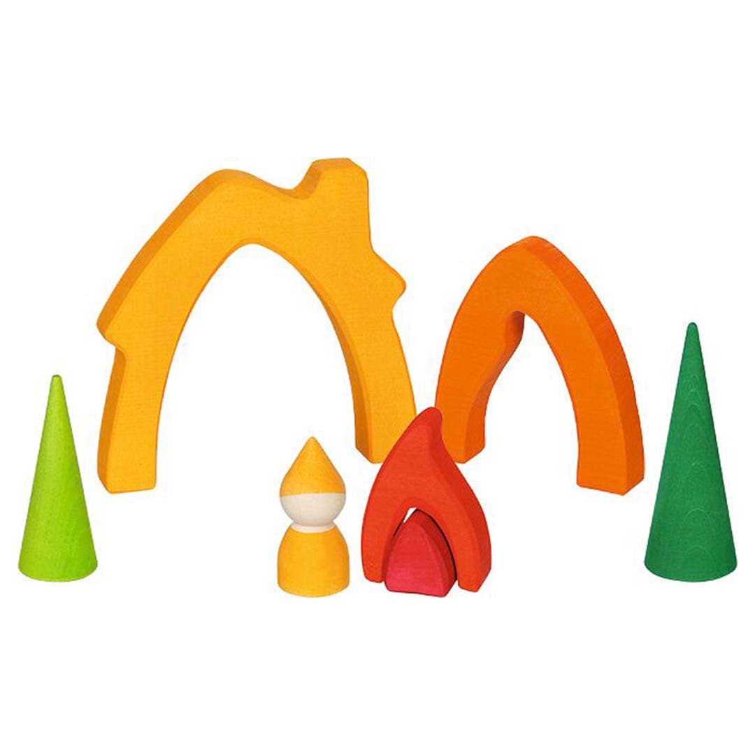 Wooden Dwarf Cottage by Goki Evolution