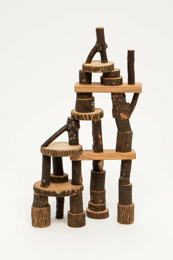 Classic Barked Blocks - 36 pcs