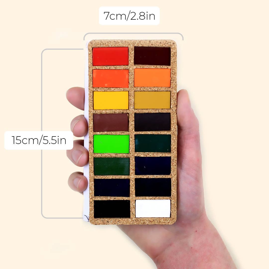 Original Watercolor Pans Set - 16 watercolors