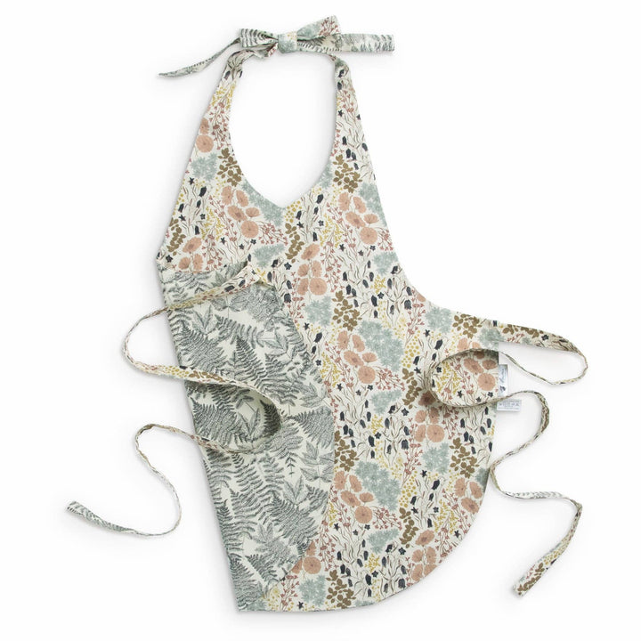 The Bonnie Apron | Reversible Fern &amp; Floral Full Apron