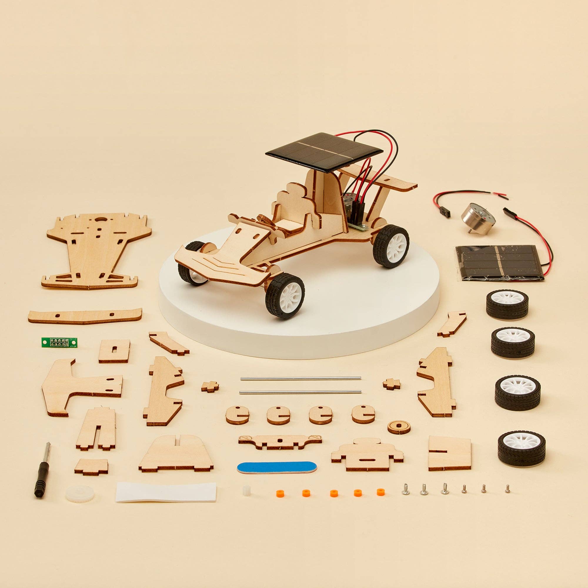 Solar Powered Race Car DIY Kit, STEM Toy