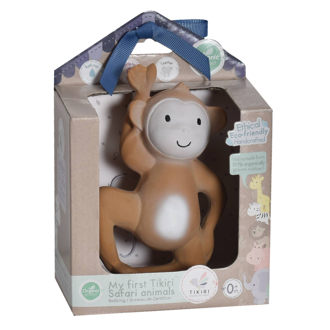 Monkey Natural  Rubber Teether Rattle &amp; Bath Toy