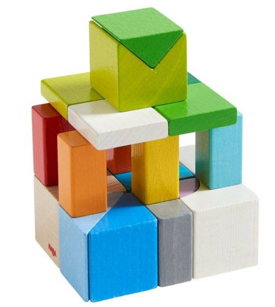 Chromatix 3D Wooden Blocks - Colorful STEM Creative Play Set