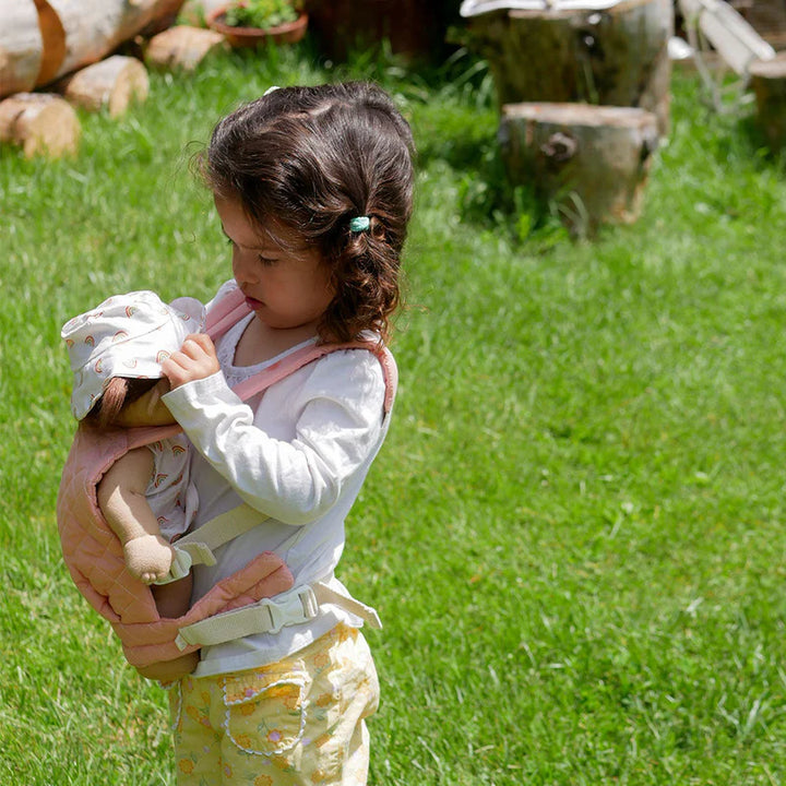 Olli Ella Dinkum Dolls Quilted Carrier - Rose