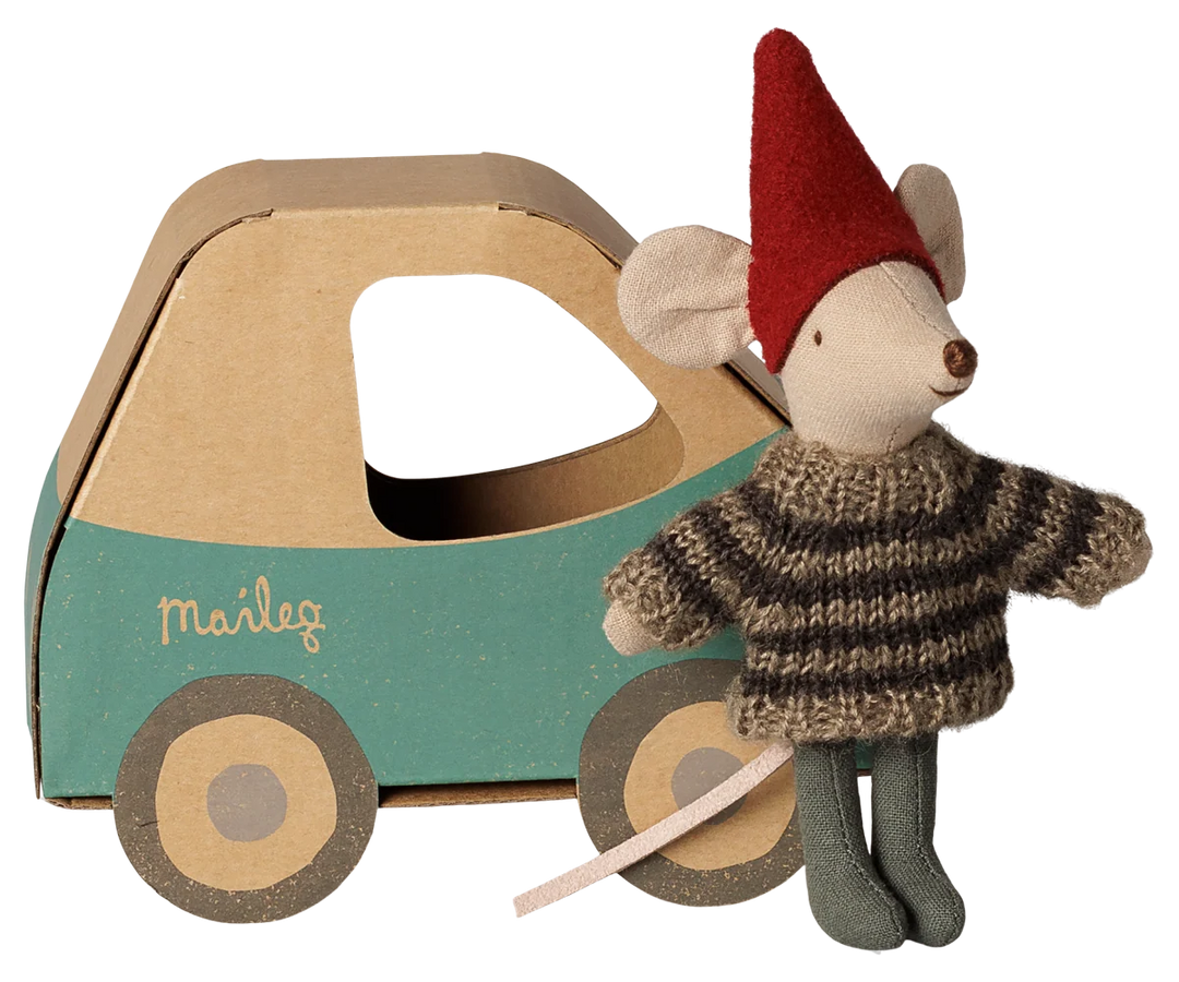 *Preorder* Maileg Christmas Mouse, Little Brother in Car Box (estimated arrival early November) (Copy)
