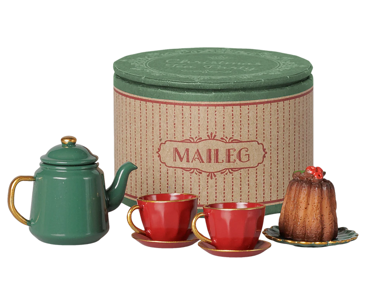 *Preorder* Maileg Christmas Tea Party, Mouse - Red/Green (estimated arrival early October)