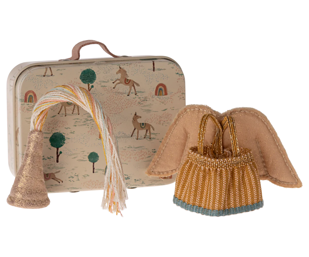 Fairy Clothes in Suitcase for Little Sister Maileg Mouse