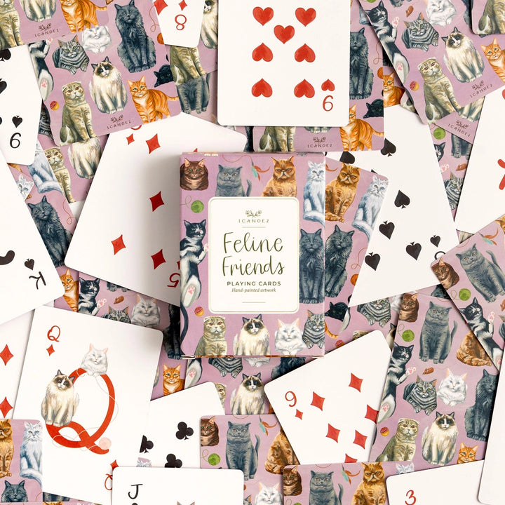 Feline Friends Cats Playing Cards