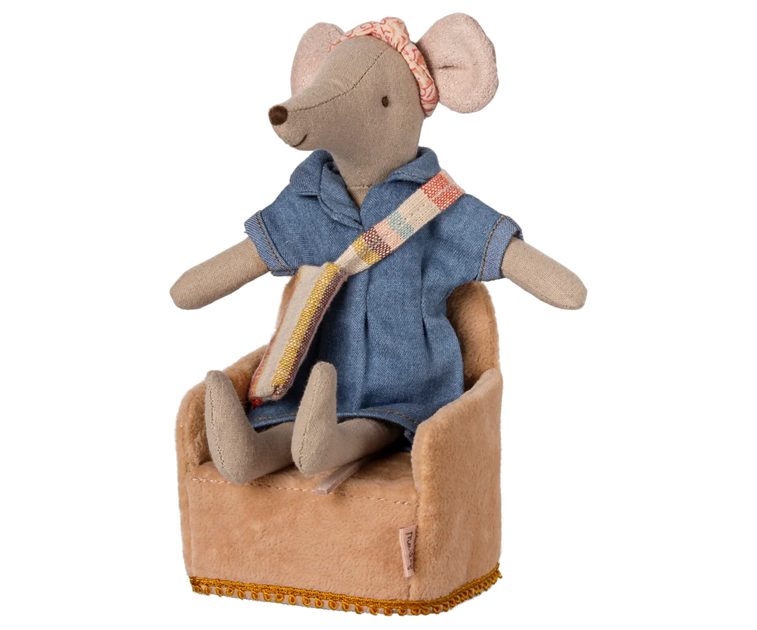 Maileg Folding Chair, Mouse - Powder