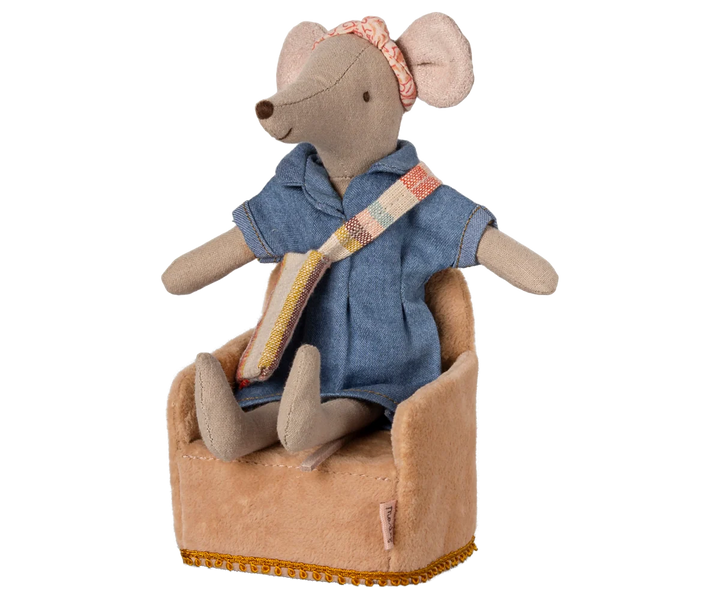 Maileg Folding Chair, Mouse - Powder