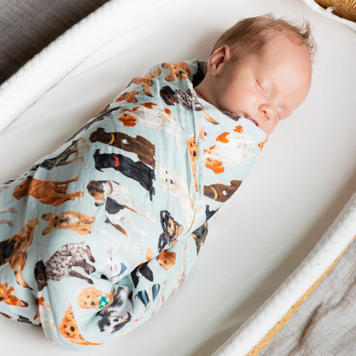 Furry Friends Dog Baby Swaddle
