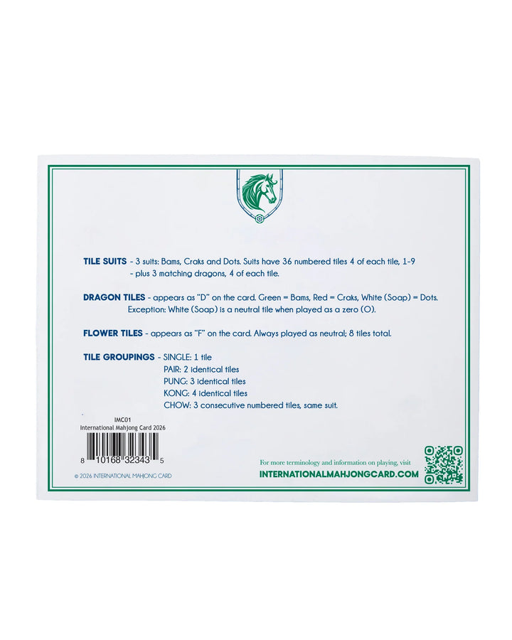 2026 International Mahjong Card by Oh My Mahjong