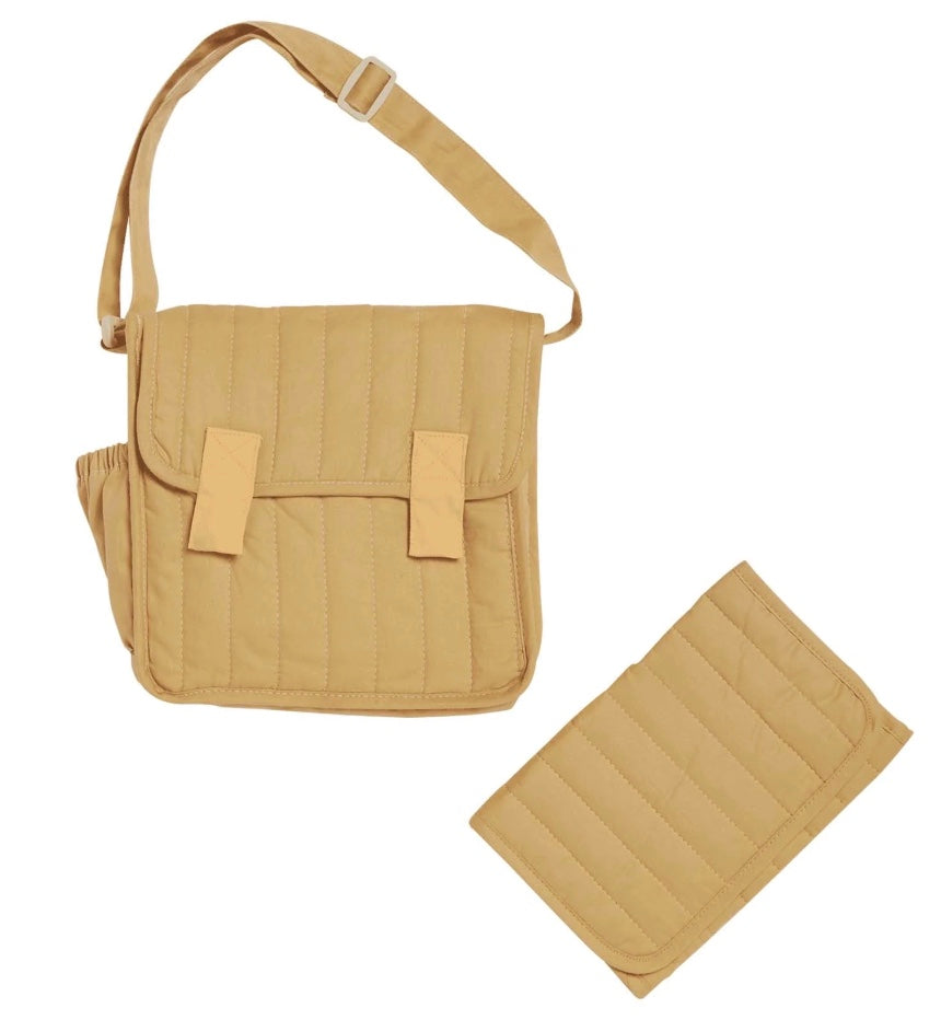 Olli Ella Dinkum Dolls Quilted Carrier - Honey