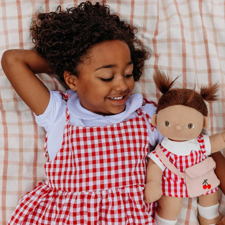 Dinkum Dolls Cherry Gingham Outfit Set