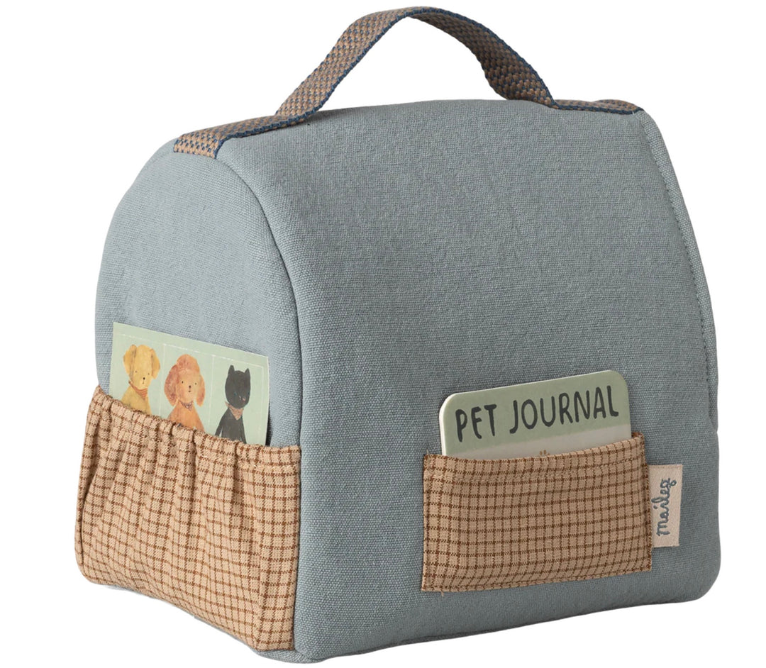Maileg Pet Carrier - dusty blue
