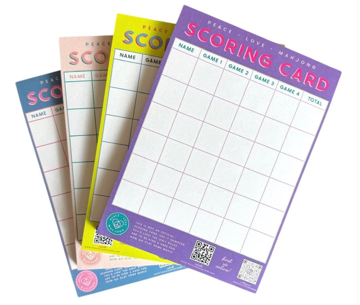 Mahjong Scoring Notepad - various colors
