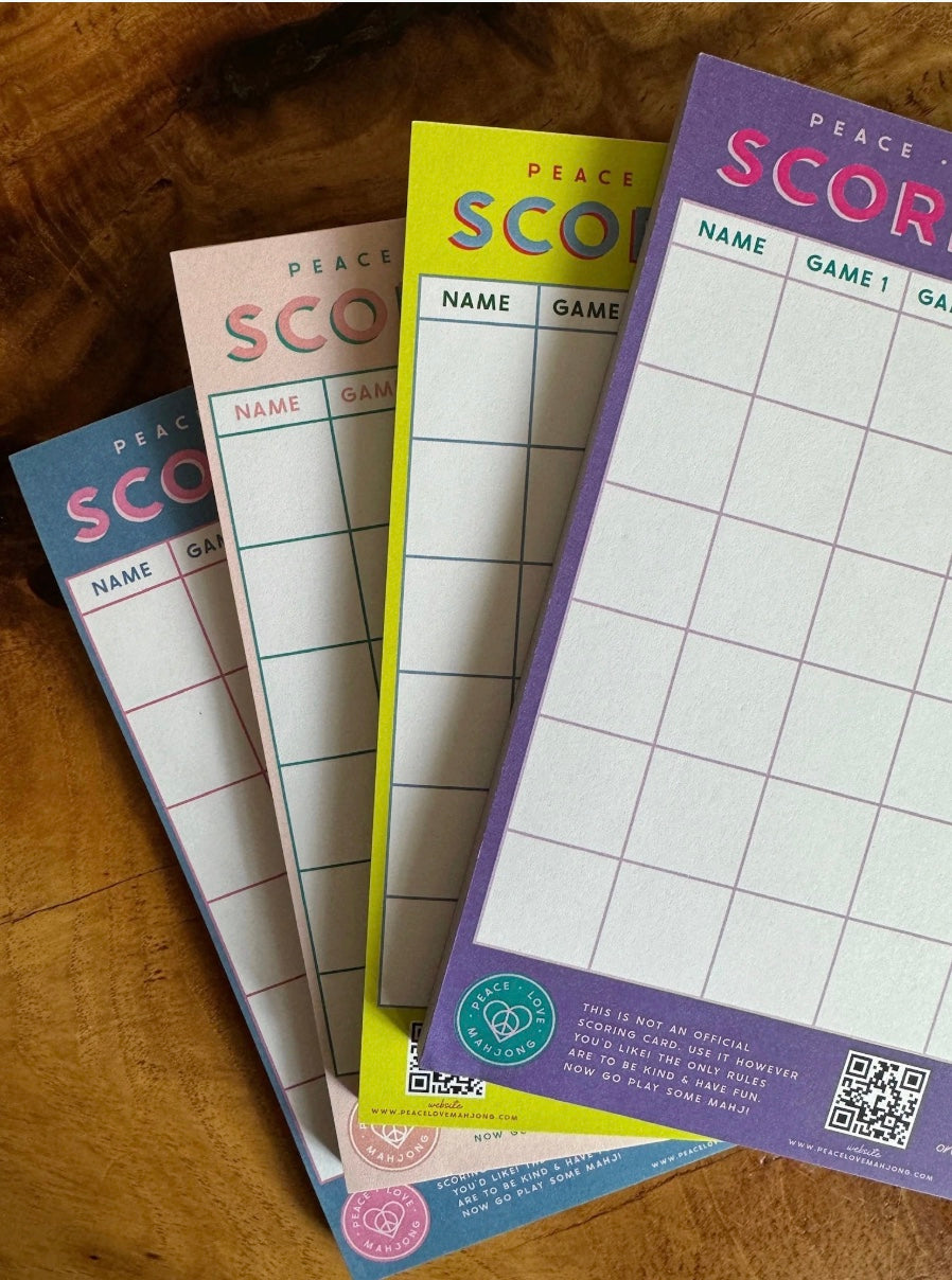 Mahjong Scoring Notepad - various colors
