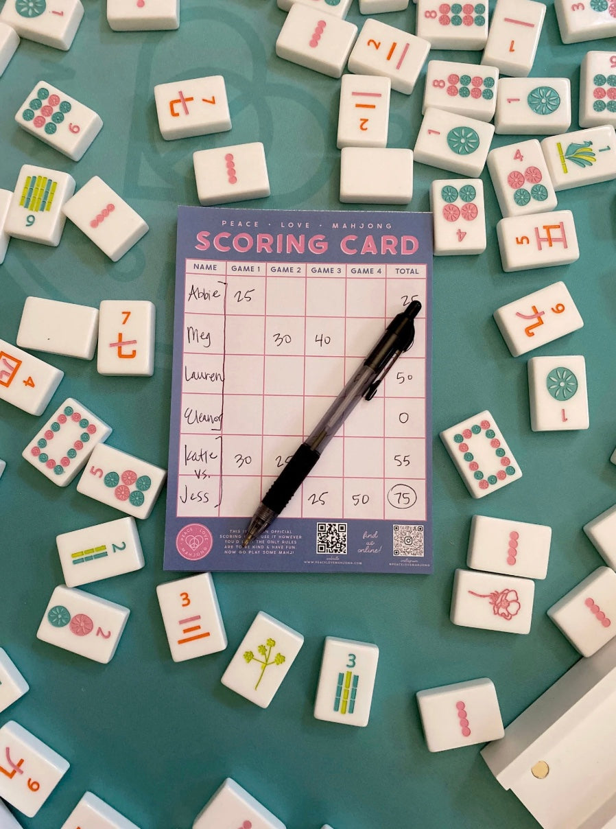 Mahjong Scoring Notepad - various colors