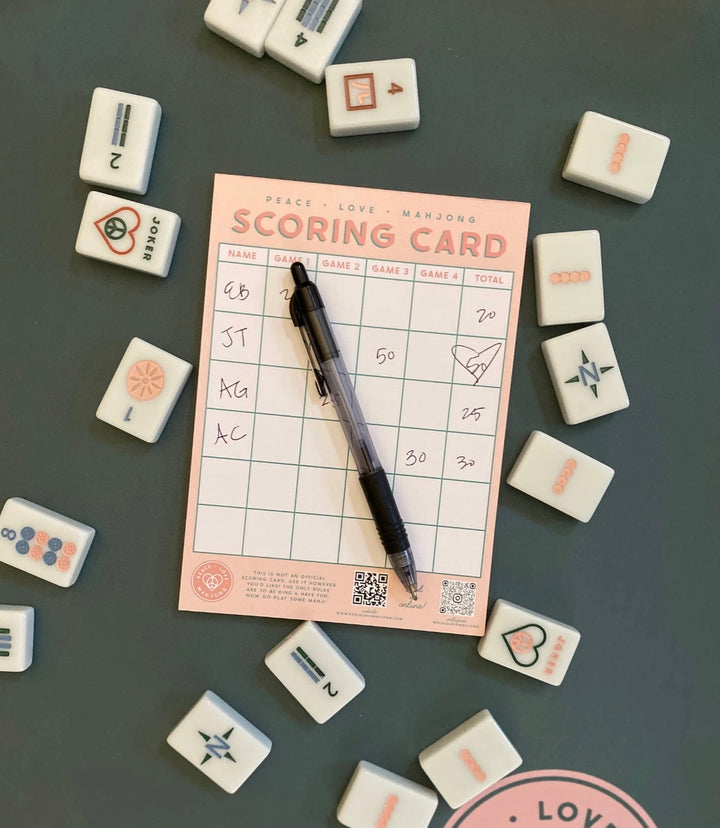 Mahjong Scoring Notepad - various colors