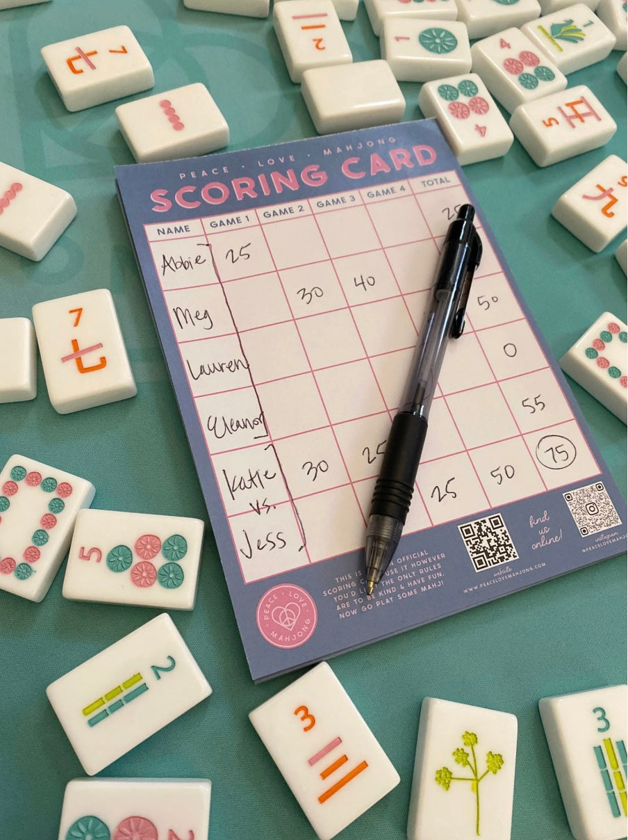 Mahjong Scoring Notepad - various colors