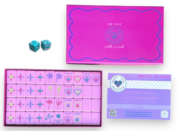Mahjong Tiles - Pretty in Pink