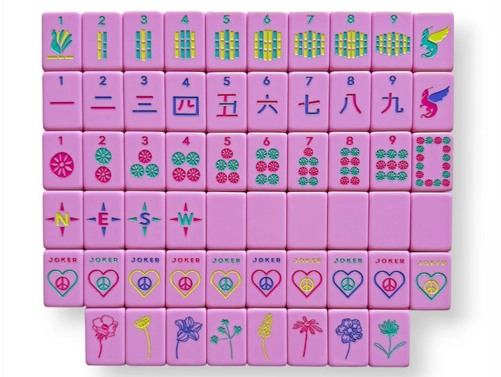 Mahjong Tiles - Pretty in Pink