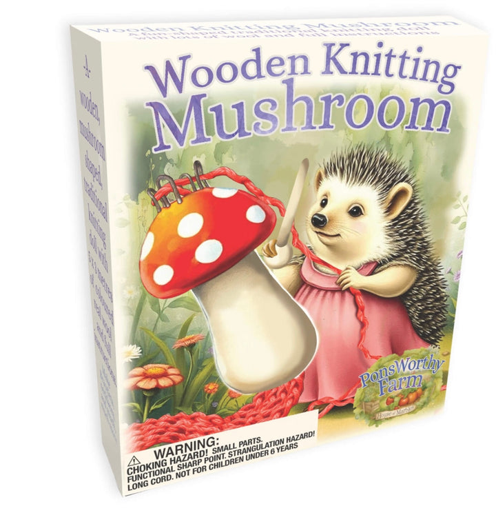 Wooden Knitting Mushroom