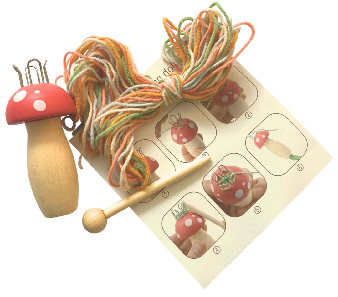 Wooden Knitting Mushroom