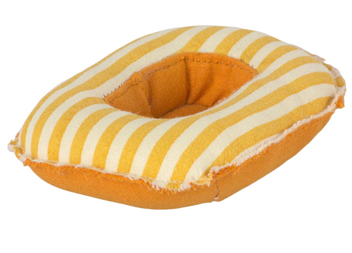 Maileg Rubber Boat, Small Mouse - Yellow Stripe