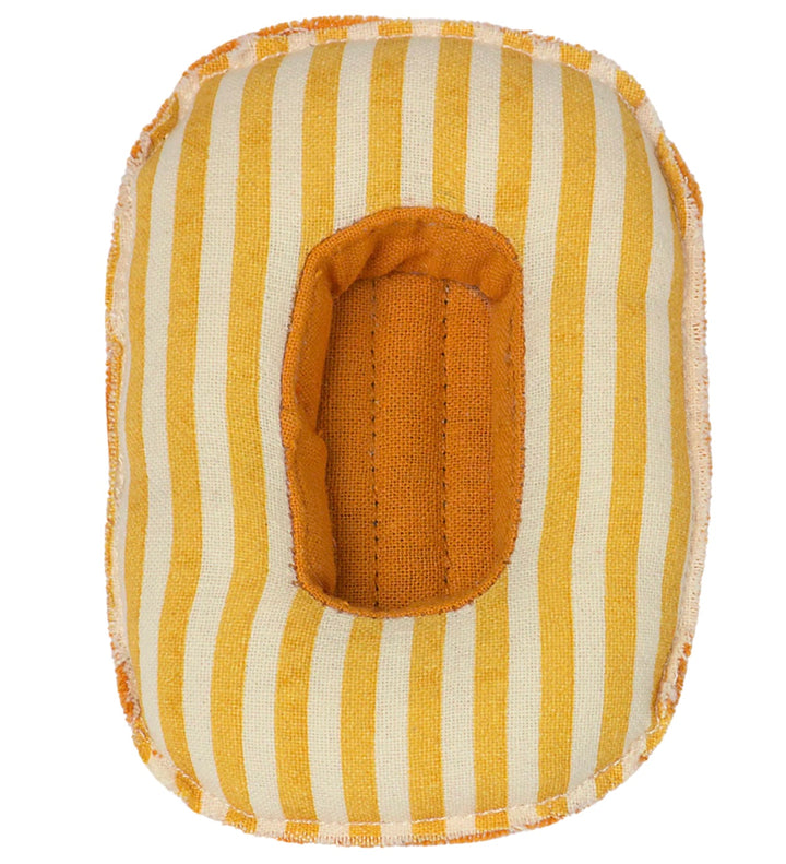 Maileg Rubber Boat, Small Mouse - Yellow Stripe