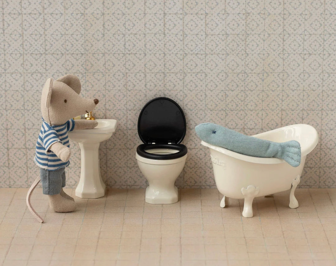 Maileg Water Closet (Toilet), Mouse - Off White