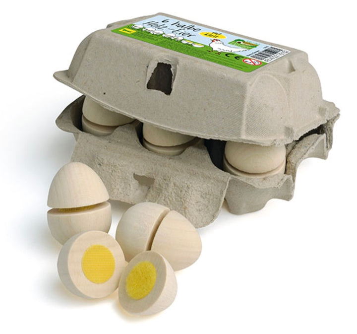 Eggs to Cut - Pretend Food, wooden