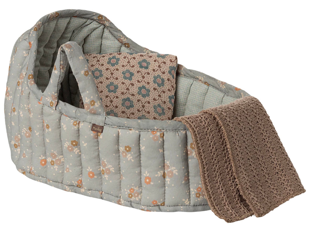 Maileg Carry Cot, Large - Blue