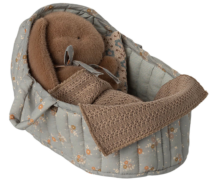 Maileg Carry Cot, Large - Blue