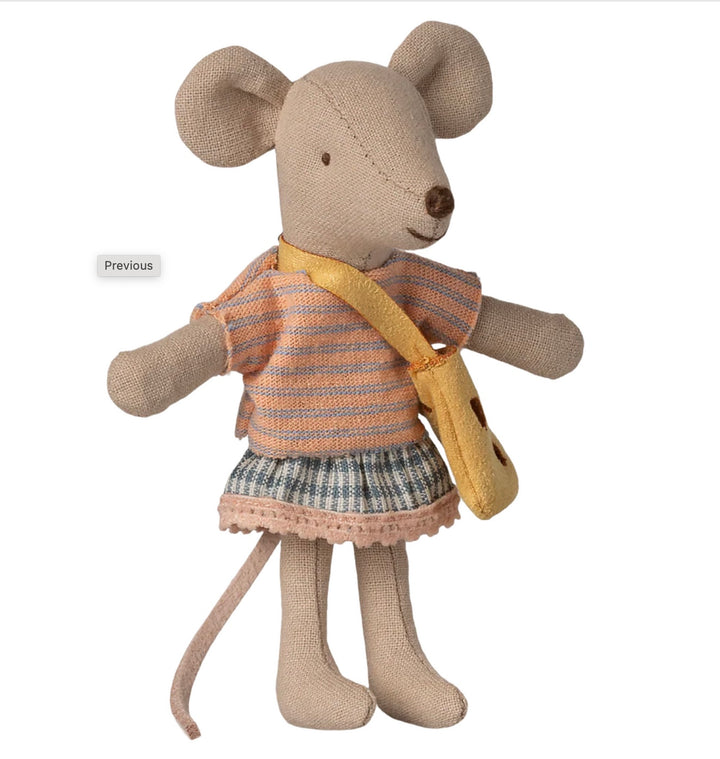 Maileg Little Sister Mouse with Bag