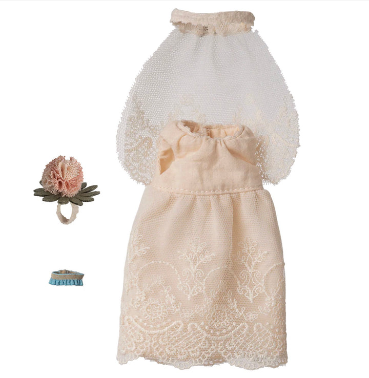 Maileg Wedding Dress, Mum Mouse