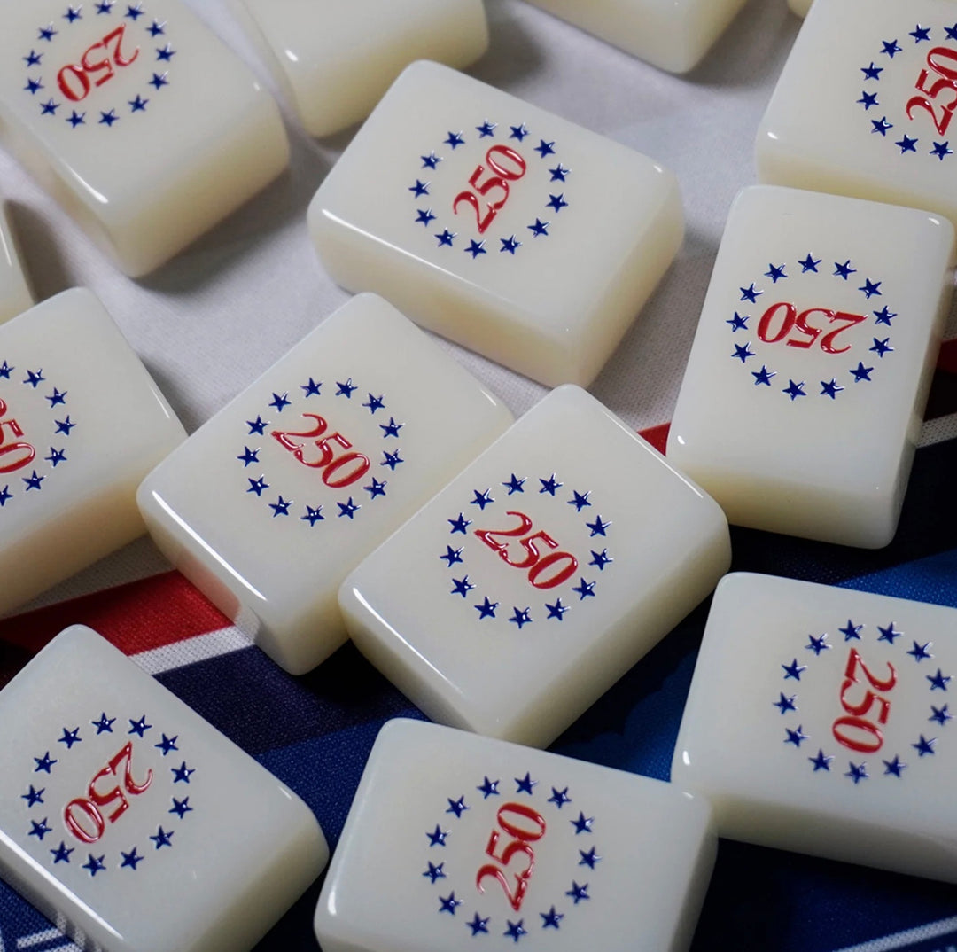 The American 250 Mahjong Tile Set by Rack It Mahjong