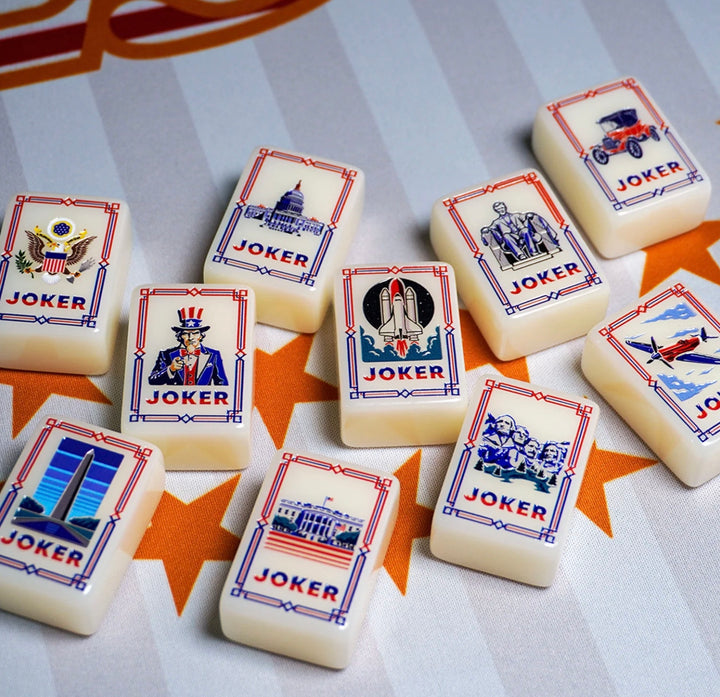 The American 250 Mahjong Tile Set by Rack It Mahjong
