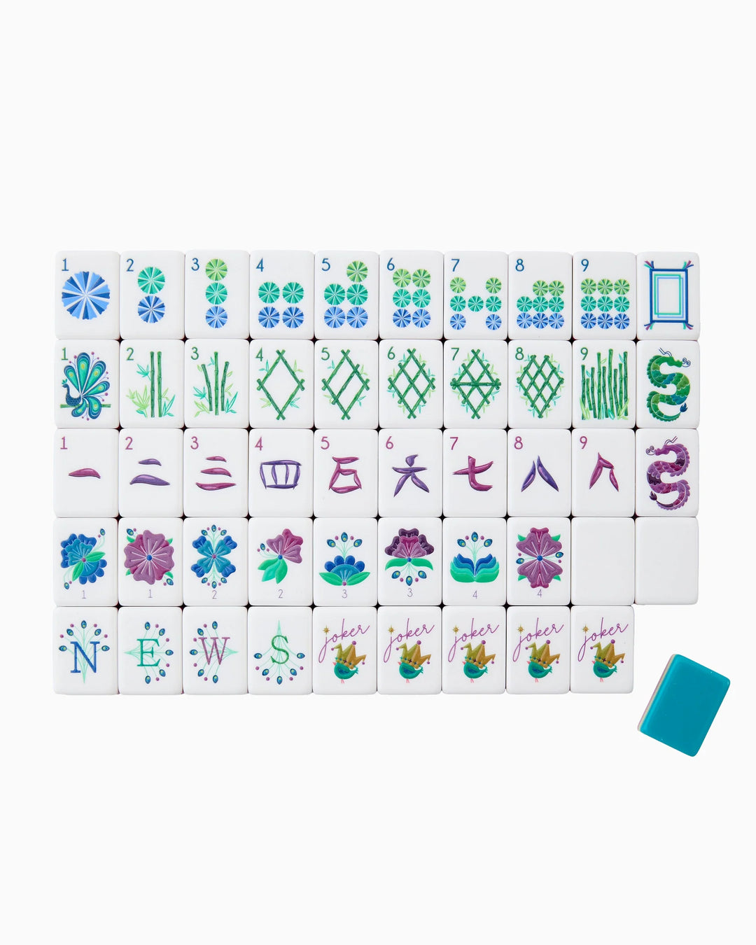 Lagoon Mahjong Tiles by Oh My Mahjong